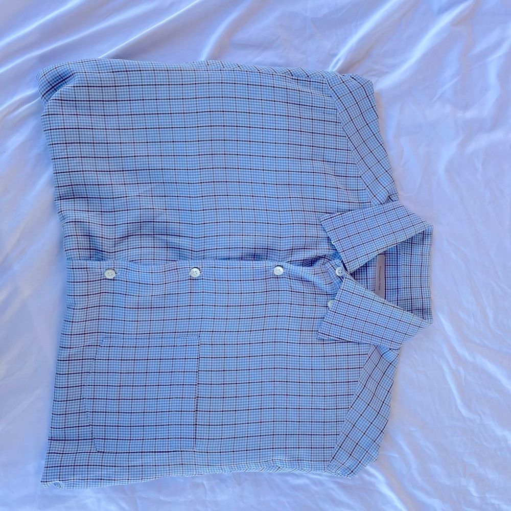 Ermenegildo Zegna men’s L button up blue shirt